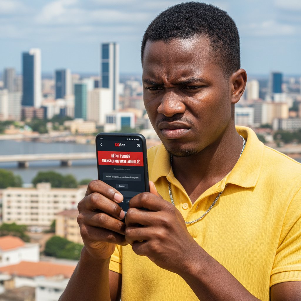 Dépôt wave rejeté sur 1xbet : la solution en code d'ivoire